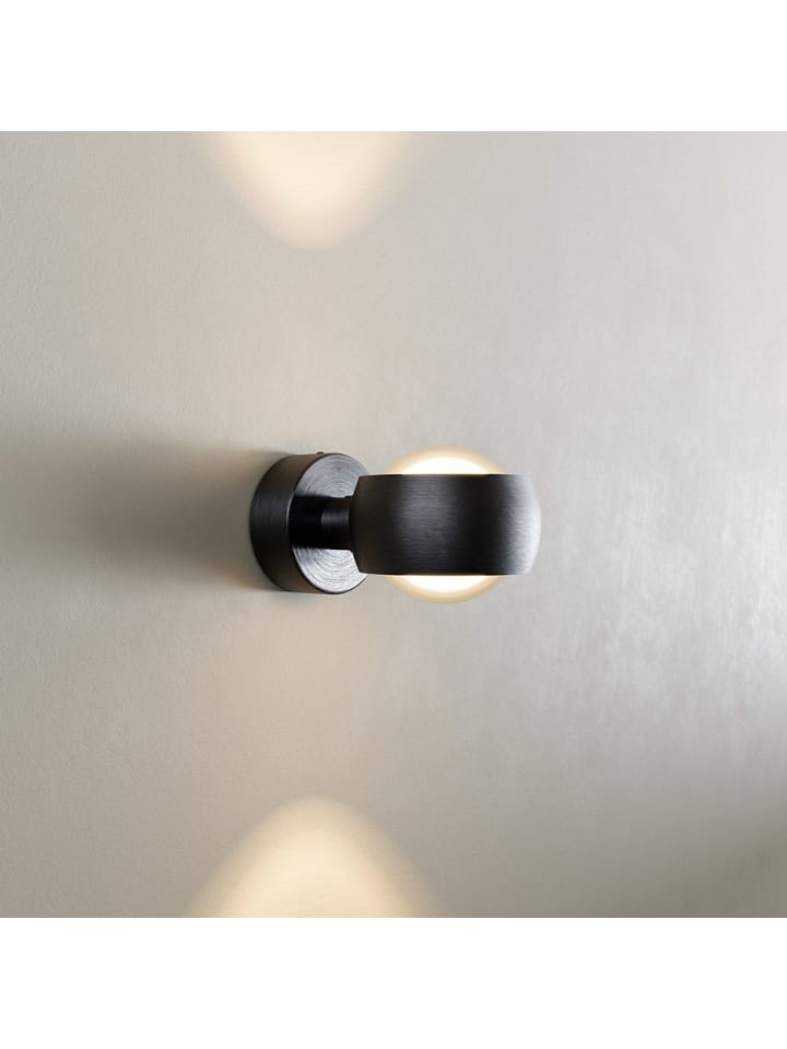 Wandleuchte Beam runde Basis in Schwarz