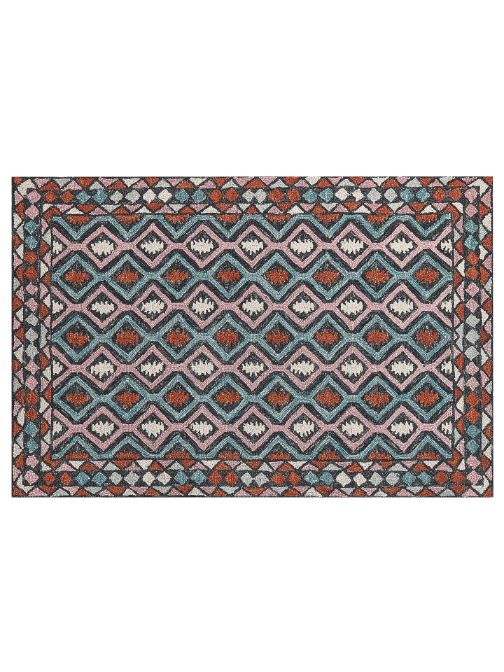 Kurzflor HAYMANA in Bunt - (W) 140 x (H) 0.12 x (L) 200 cm