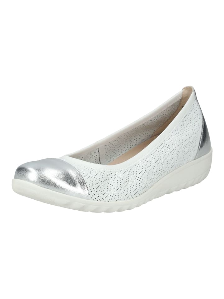 Ballerinas Weiß/Silber