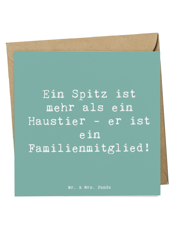 Deluxe Karte Spruch Spitz Familienmitglied mit ... in Meeresbrise
