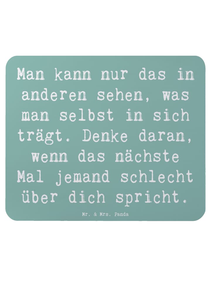 Mouse-Pad Spruch Mobbing bewältigen Spiegelbild... in Meeresbrise