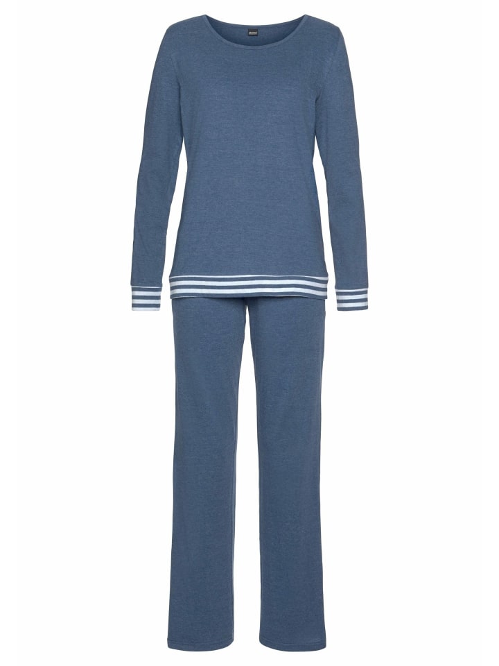 Pyjama in blau-meliert