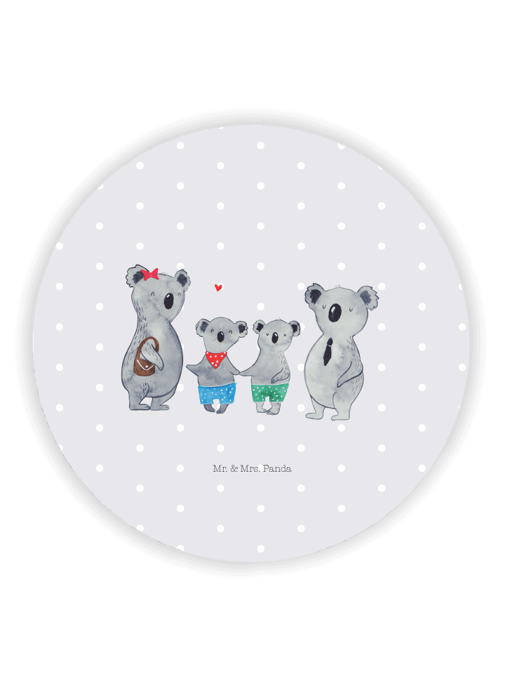 Kühlschrankmagnet Koala Familie zwei ohne Spruch in Grau Pastell