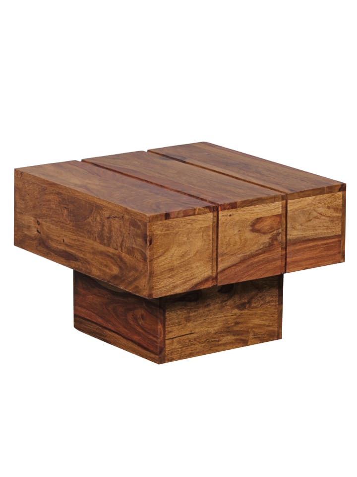 Beistelltisch in Braun / Sheesham / 44x44x30