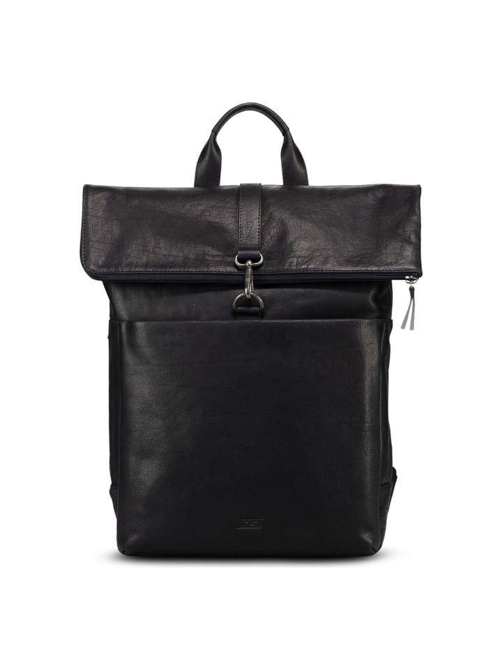 Glasgow Daypack RFID Schutz Leder 42 cm Laptopfach black