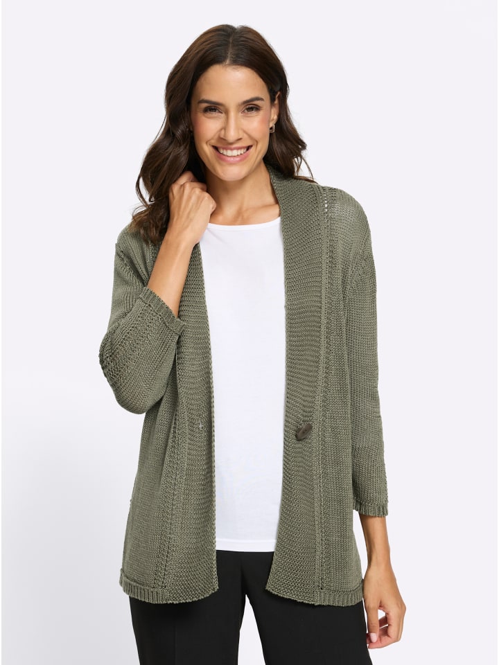 Strickjacke in khaki