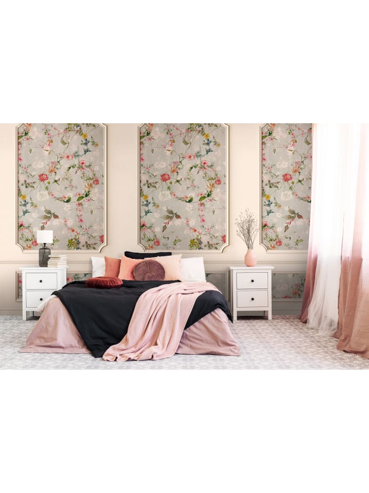 Tapete Romantic Panel in Beige-Rosa