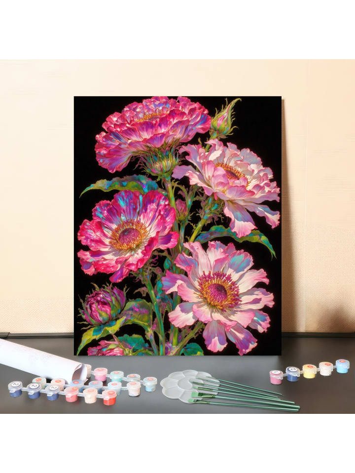 DIY Malen nach Zahlen Set-"Glanz der Blüten"