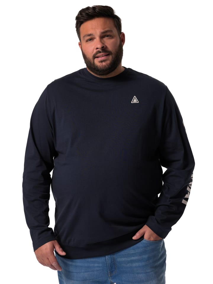 Kurzarm T-Shirt in navy blau