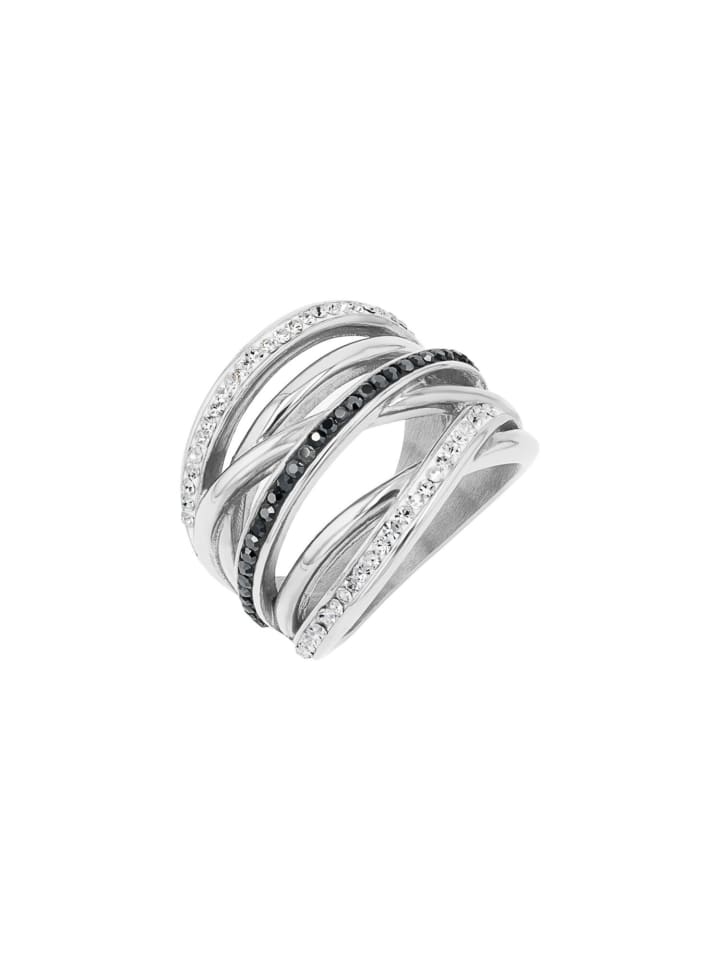 Ring Edelstahl, IP rose in silber