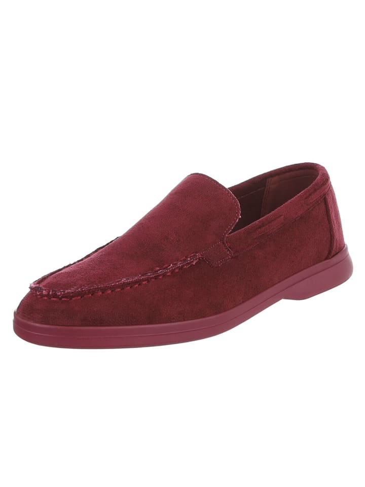 Halbschuh in Weinrot