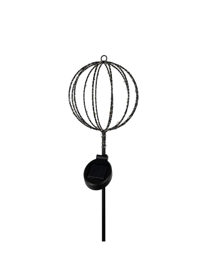 LED Solarleuchte "KÖNIGSTEIN" in schwarz - (L)15 cm x (B)15 cm x (H)76 cm