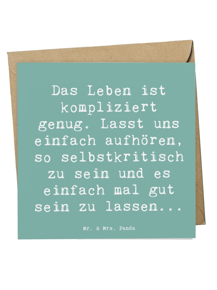 Grußkarte Spruch Selbstzweifel Abschalten mit S... in Meeresbrise