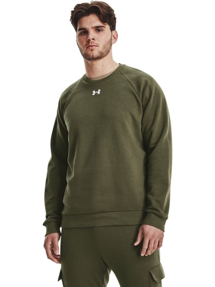 Pullover "UA Rival Fleece Crew" in Grün