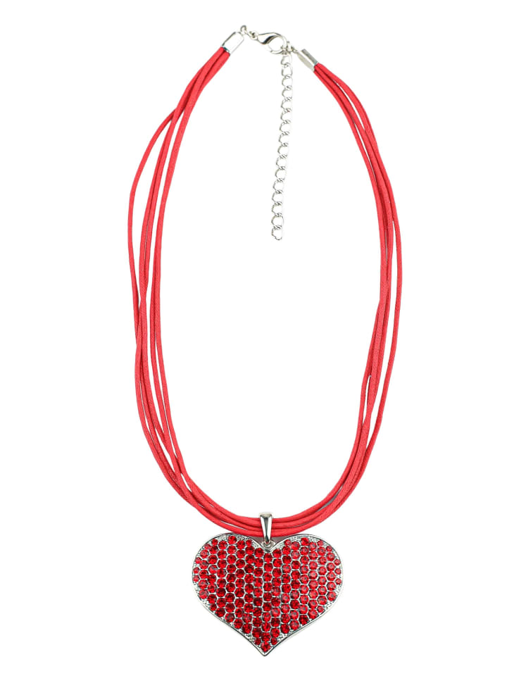 Kurze Kette " Malaga " in rot