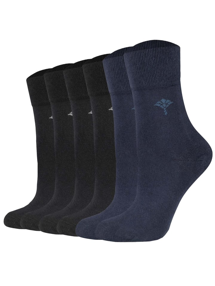 Socken 6er Pack in 2xSchwarz/Dunkelblau