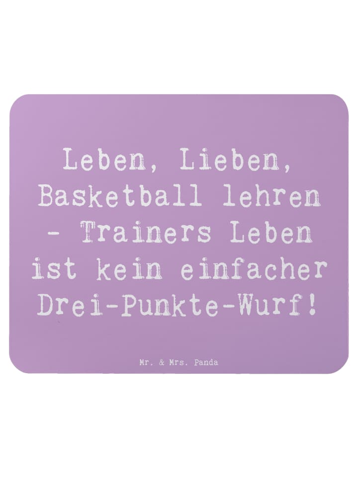 Maus-Pad Spruch Basketballtrainer Lebensweishei... in Lavendeltraum