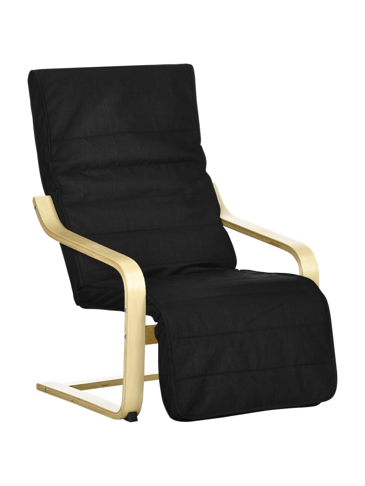 Relaxsessel in Schwarz 66,5L x 94B x 100H cm