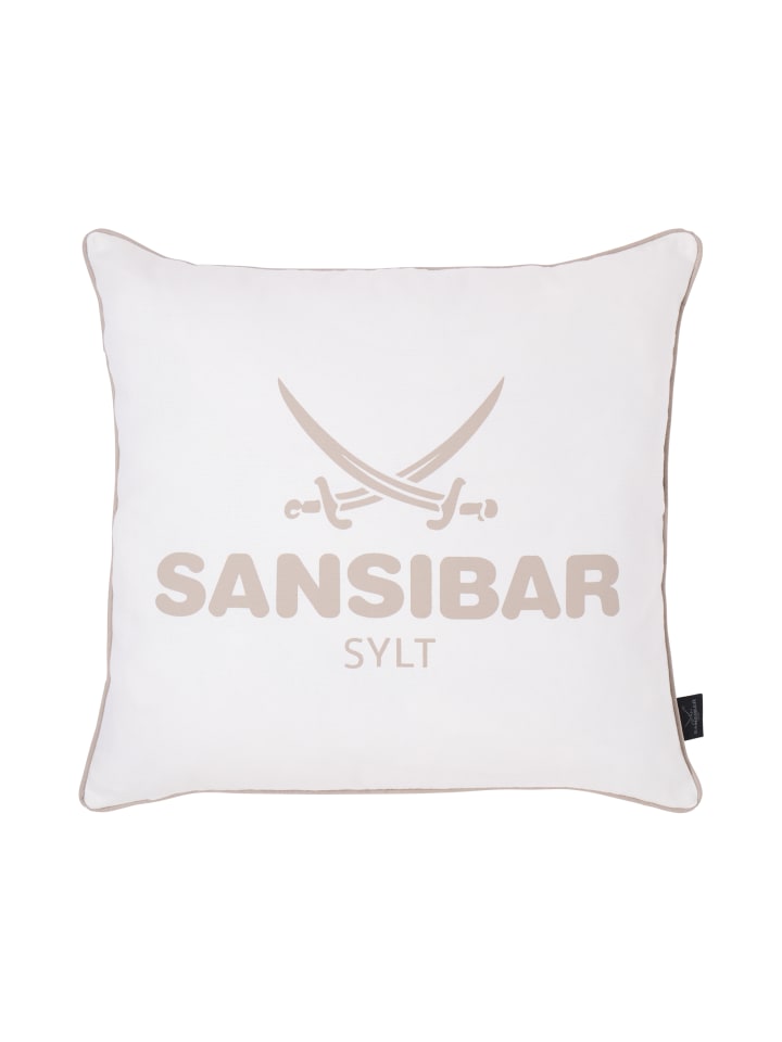 Kissenhülle Classic in Offwhite/Simply Taupe, 45x45 cm