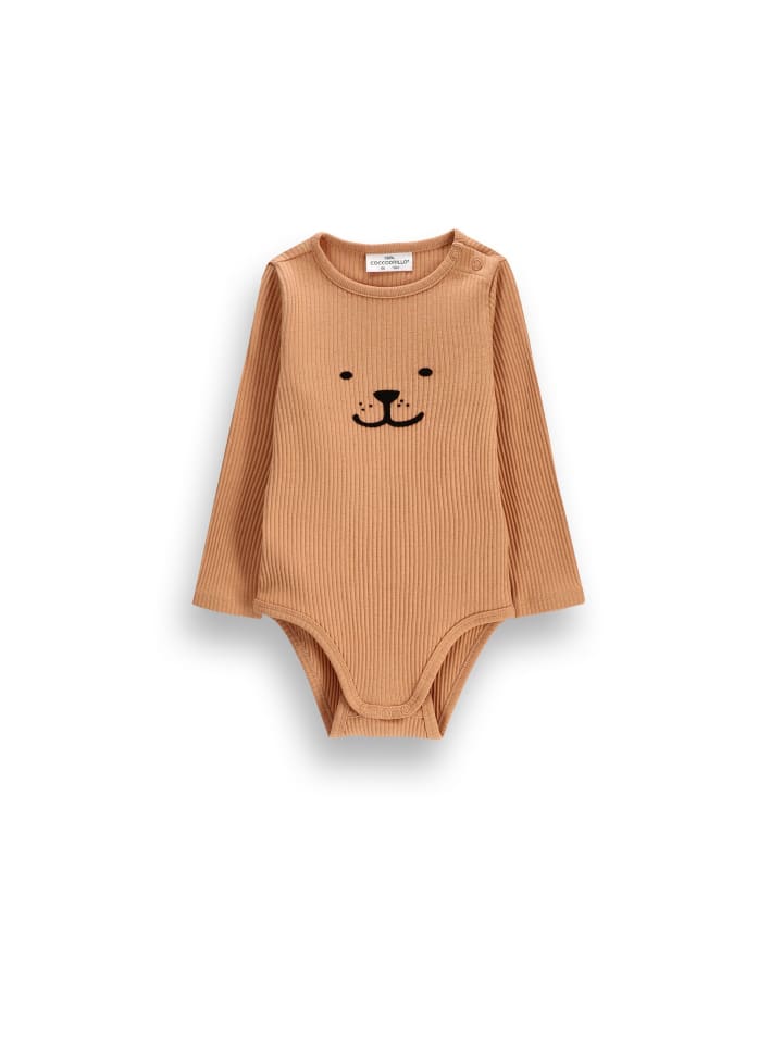 Langarm-Body in beige