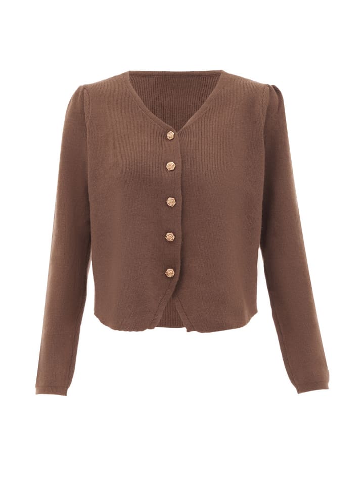 Women Strickjacke in Coffee