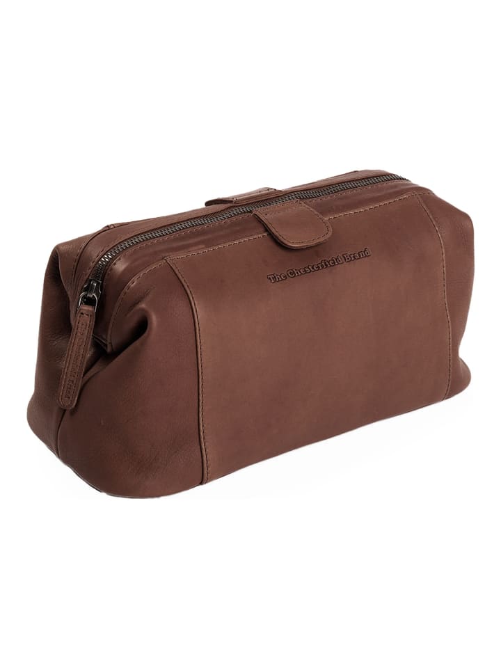 Vince Kulturbeutel Leder 29 cm braun