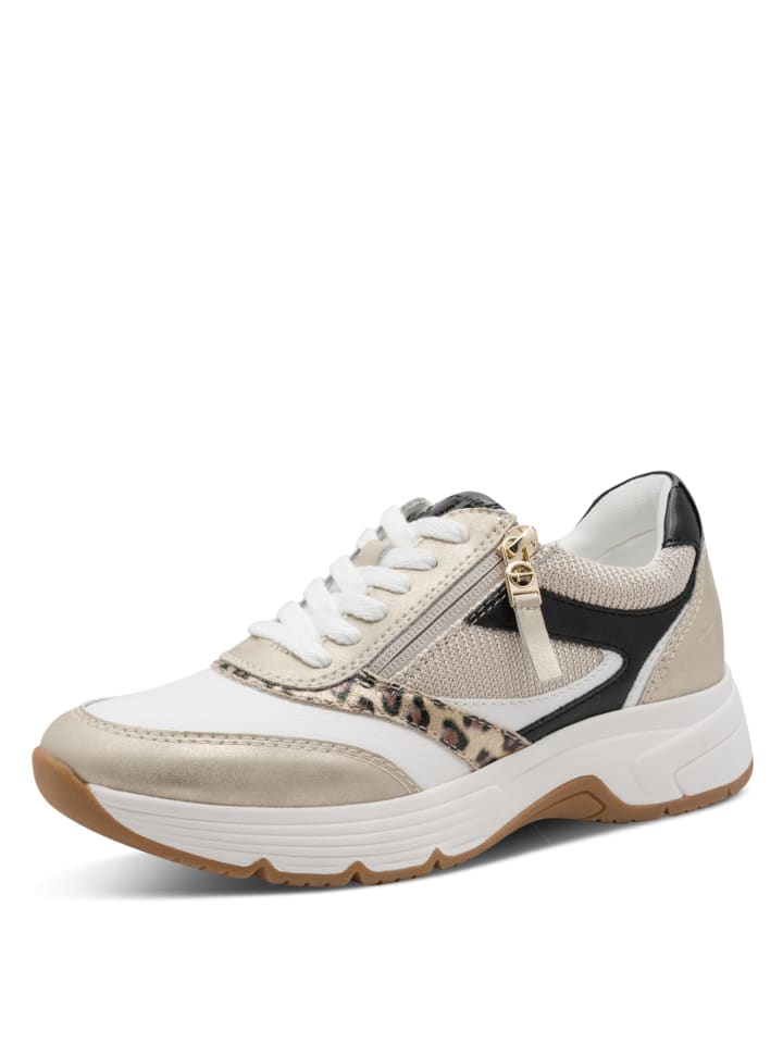 Sportliche Schnürschuhe in Gold