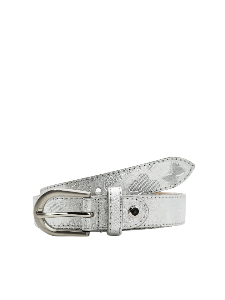 Ledergürtel " Schmetterling " in silber