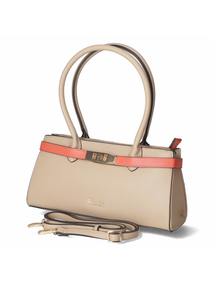 Schultertasche in beige