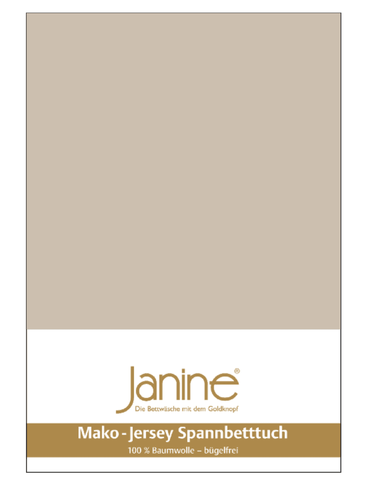 Janine Spannbetttuch Mako Feinjersey 5007 in naturell