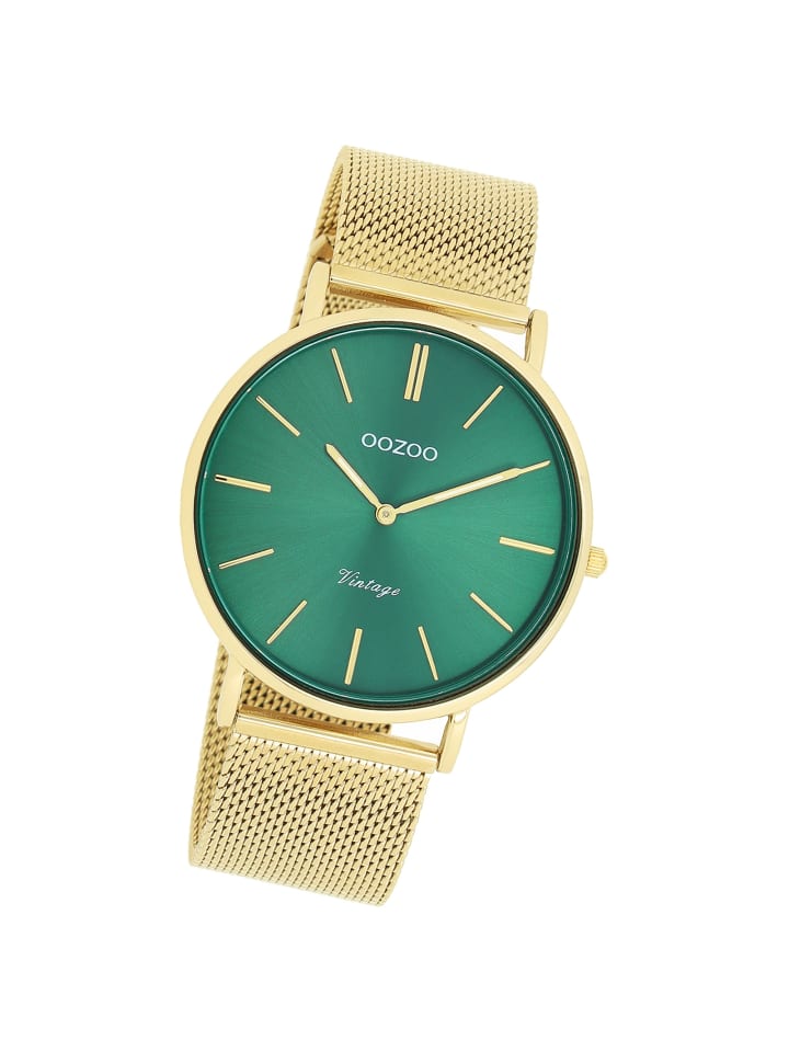 Analog-Armbanduhr Oozoo Vintage Series gold groß (ca. 40mm)