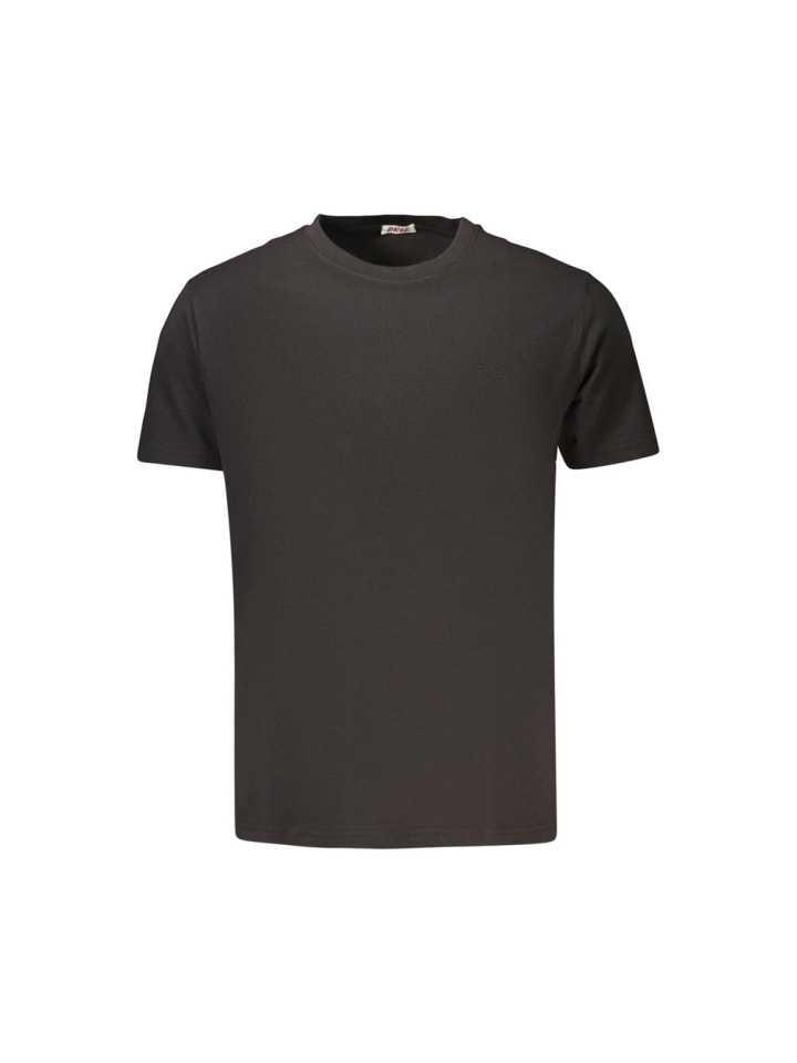 Schwarz Baumwolle Herren T-Shirt