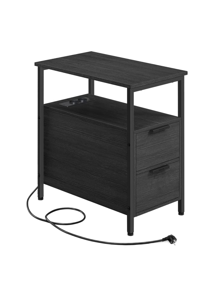 Beistelltisch Barnet in Anthrazit-Schwarz - (B)60 x (H)61 x (T)30 cm