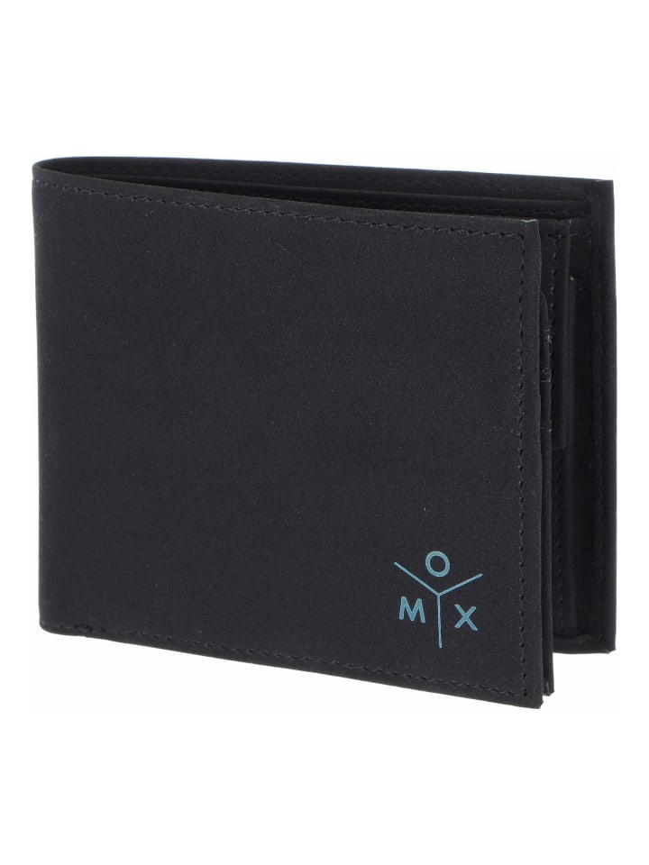 New Cryptan Geldbörse RFID Schutz 12 cm schwarz-ox 2.0 cyan