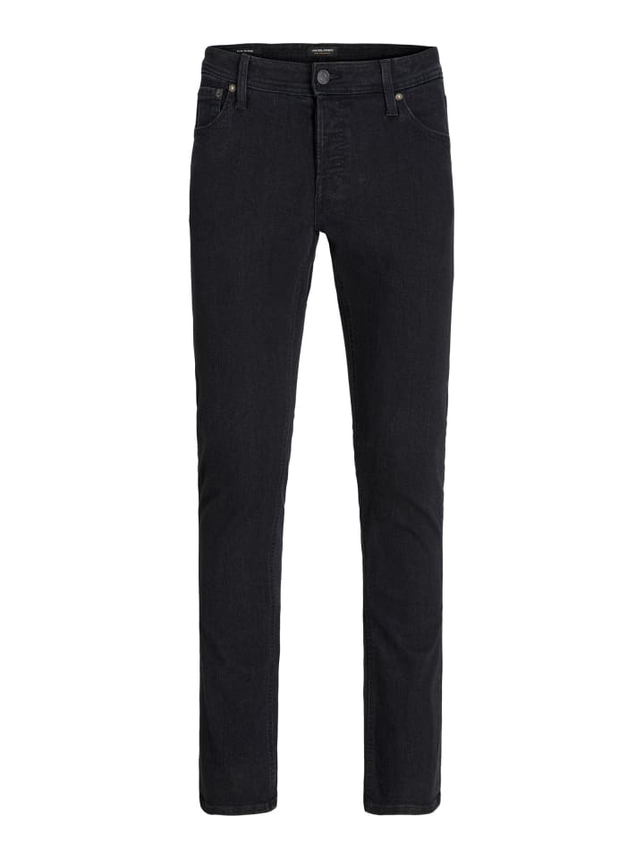 Slim Fit Jeans in Black Denim
