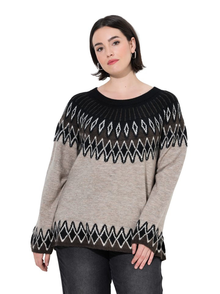 Pullover in dunkelbeige