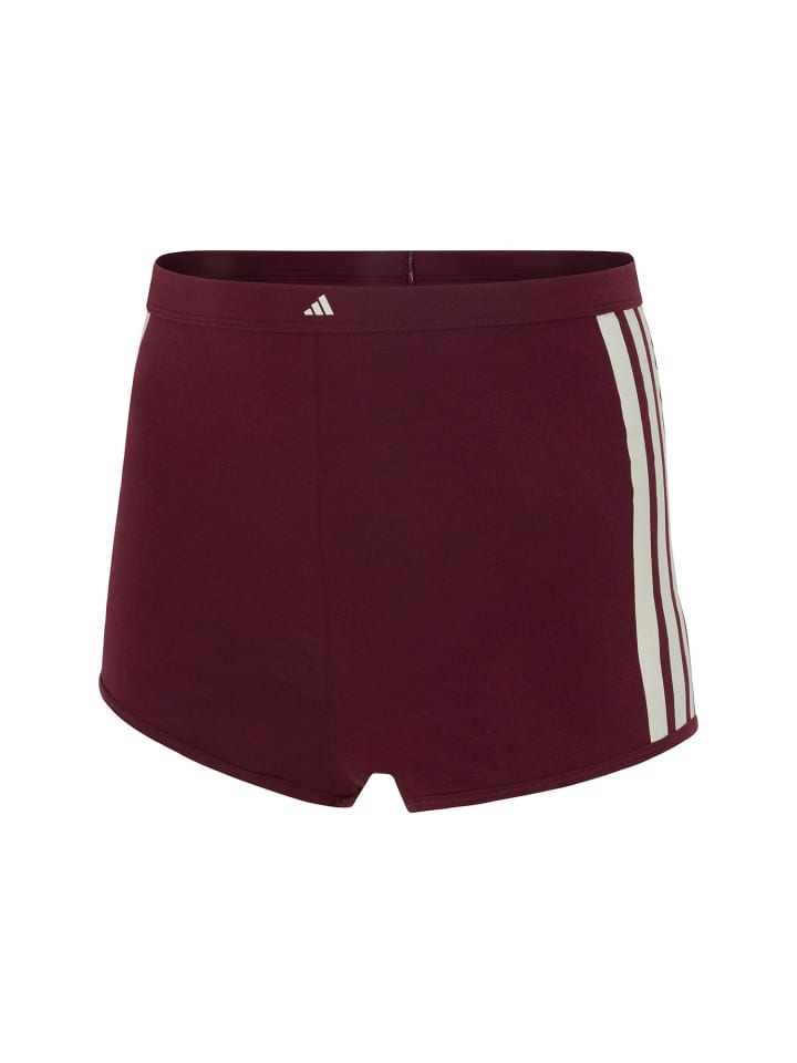 Panty Sport Active Essentials Cotton 3 Stripes in maroon