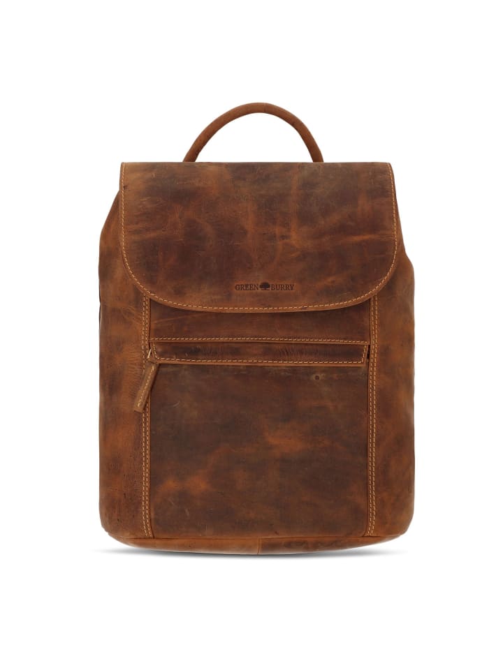 Vintage City Rucksack Leder 35 cm brown