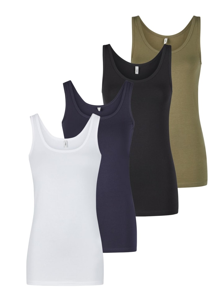 Top ONLLIVE LUV Tank Top 4er Pack in Mehrfarbig