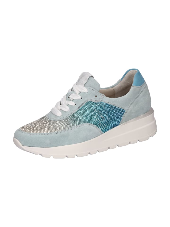 Komfort Schnürschuhe in Türkis