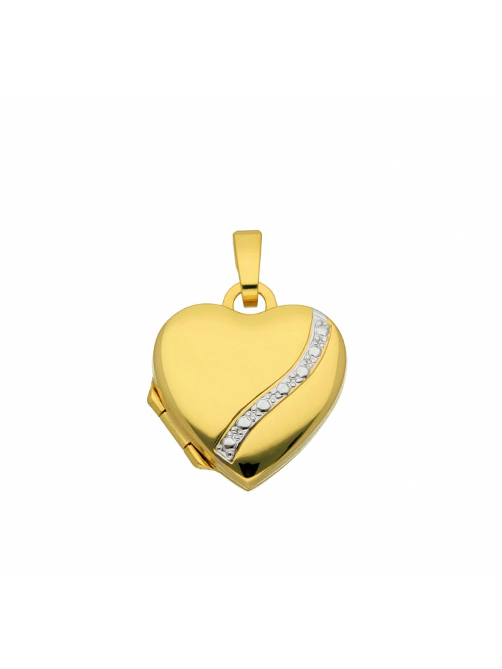 Damen 333 Gold Medaillon Anhänger in gold