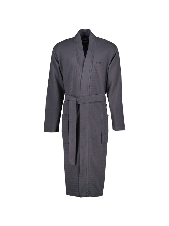 JOOP! Bademäntel Herren Kimono Pique 1656 anthrazit - 767 in anthrazit - 767