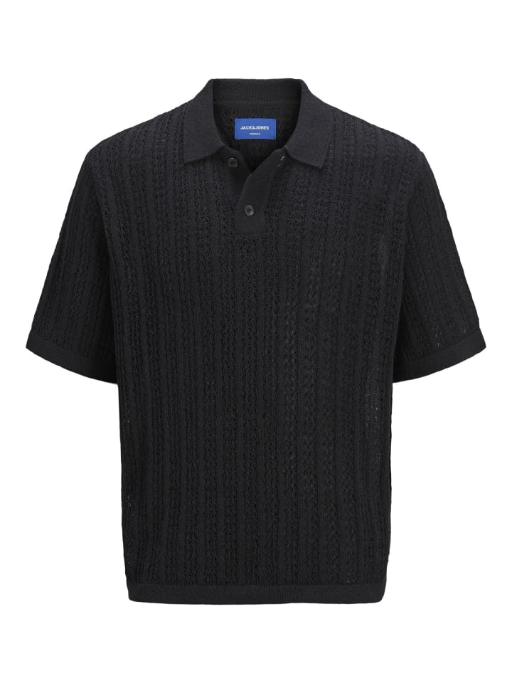 Gestricktes Polo in Black