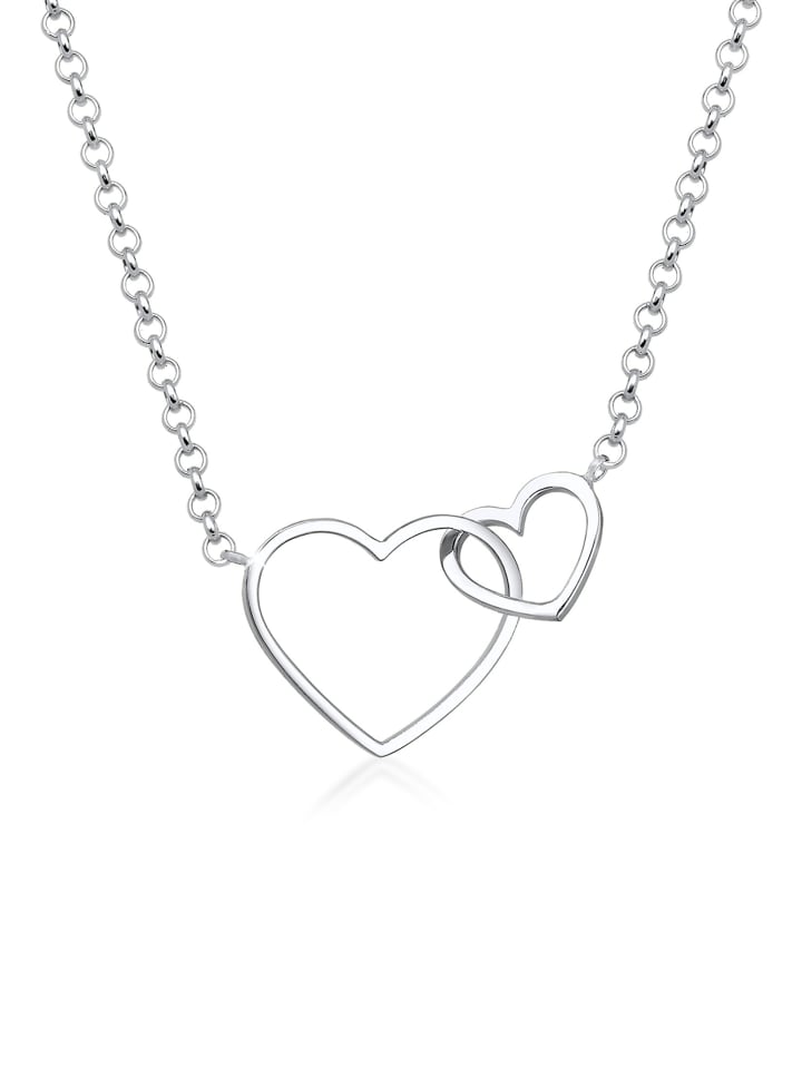 Halskette 925 Sterling Silber Herz in Silber