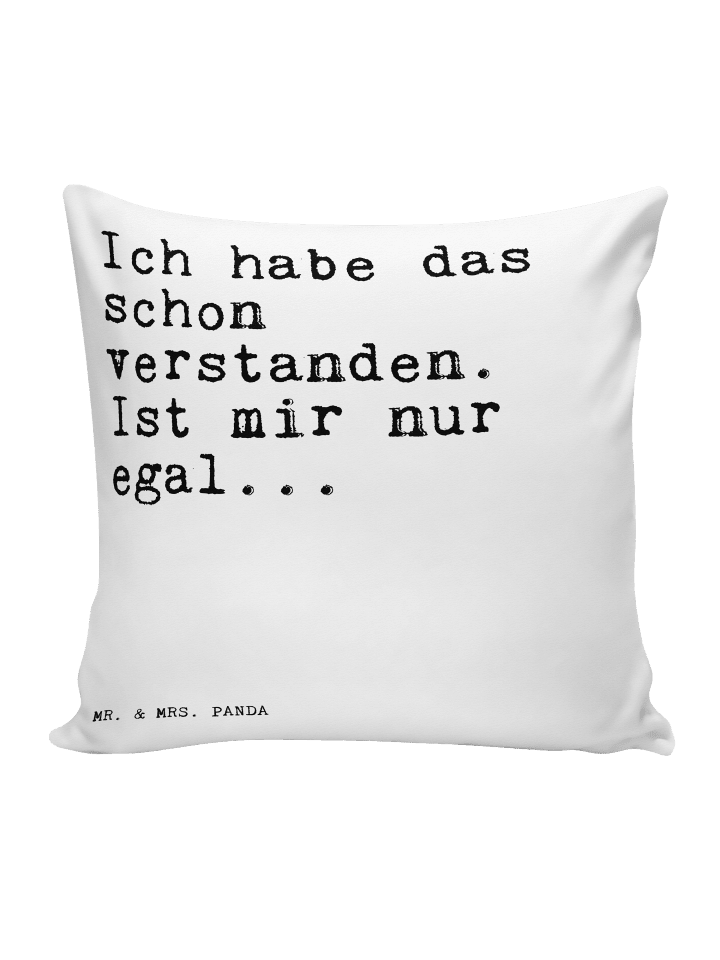 Dekokissen Ich habe das schon... mit Spruch in Weiß