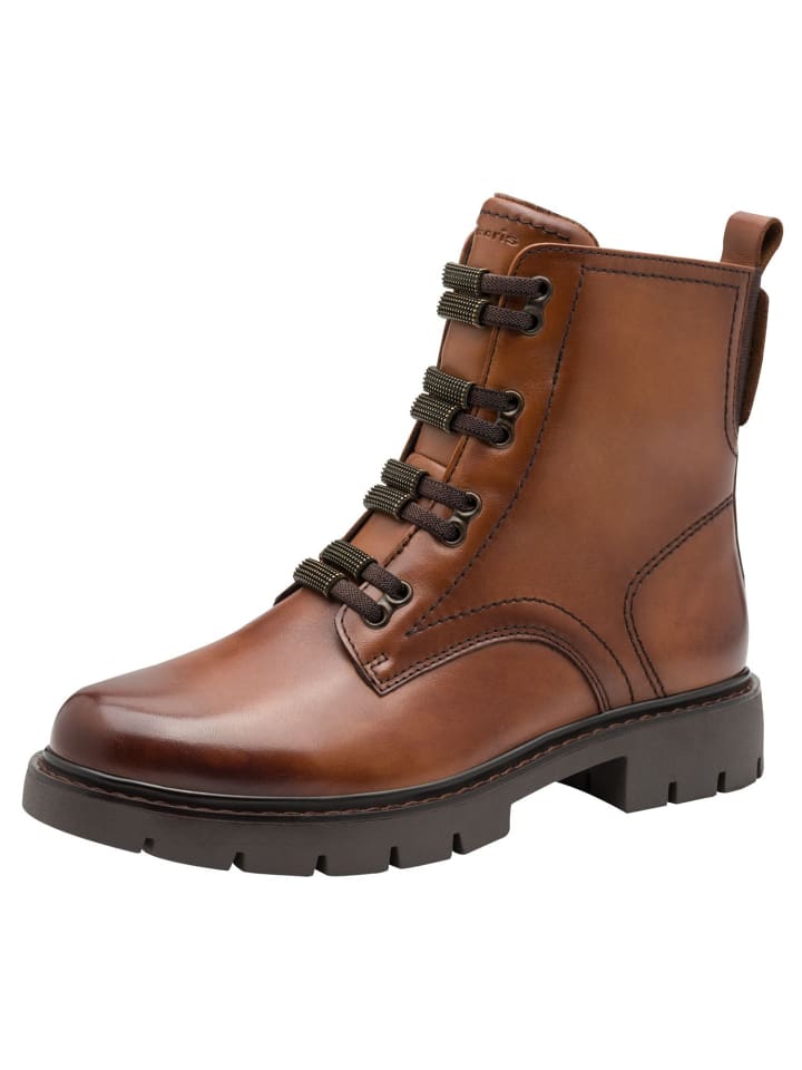 WIDE FIT Stiefelette in cognac
