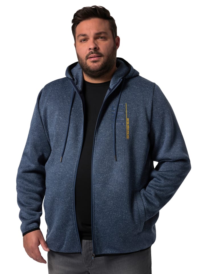 Fleecejacke in blue denim