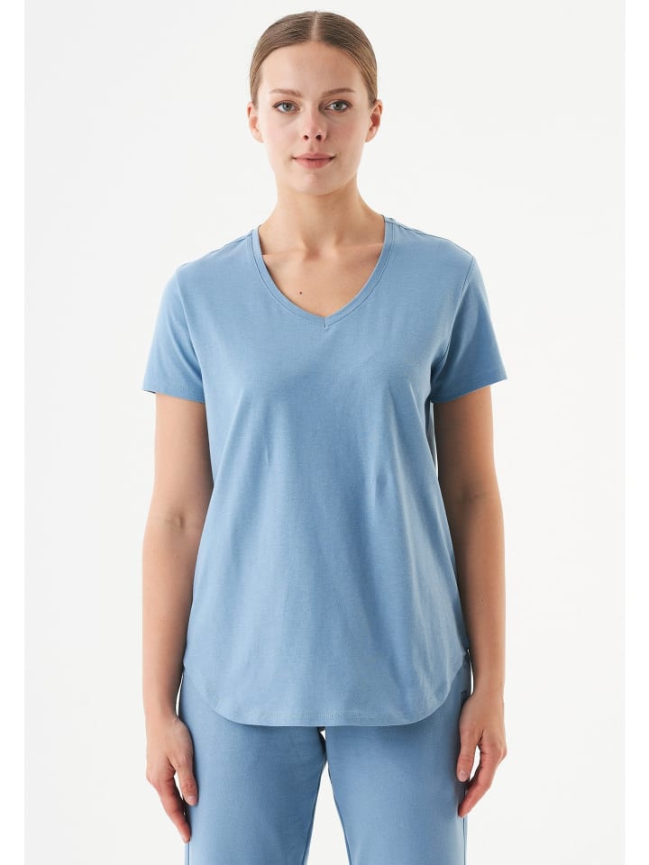 T-Shirt "TUBA" in Stahlblau