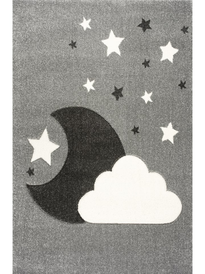 Spielteppich, Wolke/Mond silbergrau, 120x180 cm, 18 mm hoch