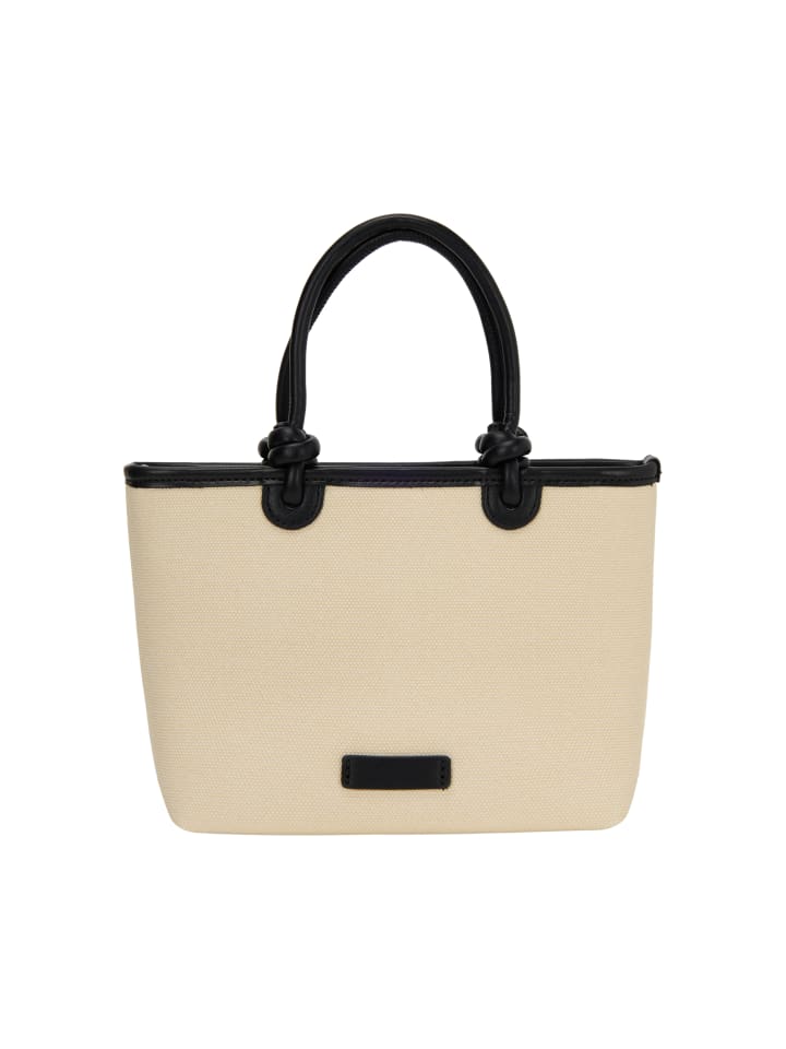 Women Tote Bag in White Black